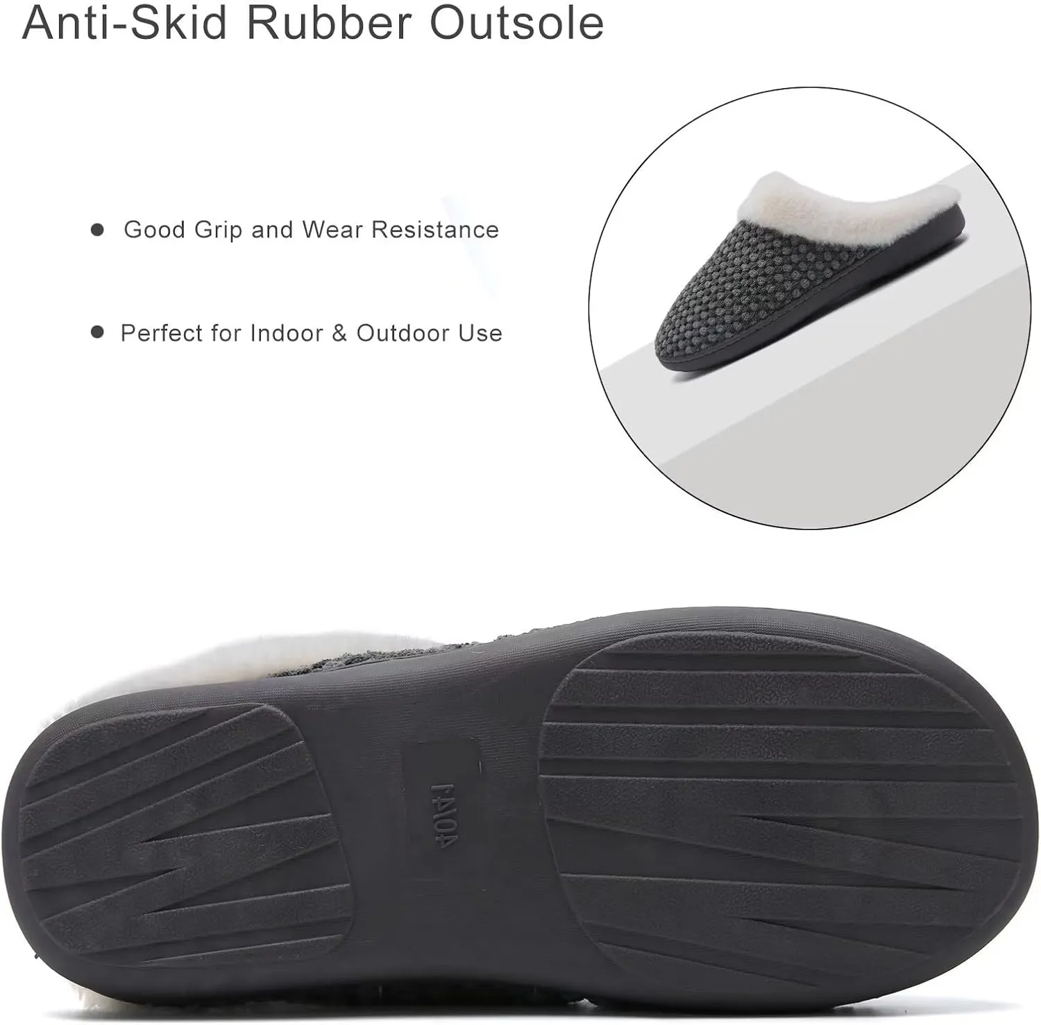 YALOX Slippers for Womens Warm Memory Foam Anti-Slip House Shoes Comfortable Cotton Slippers Home Bedroom Shoes Indoor & Outdoor
