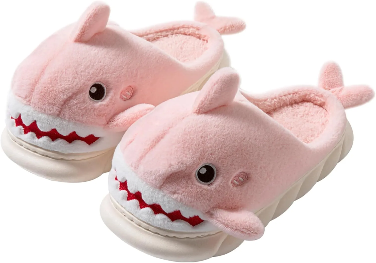 YILANLAN Women Men Slippes Cute Animal Shark Slippers Adult Cozy Plush Warm Winter House Slippers