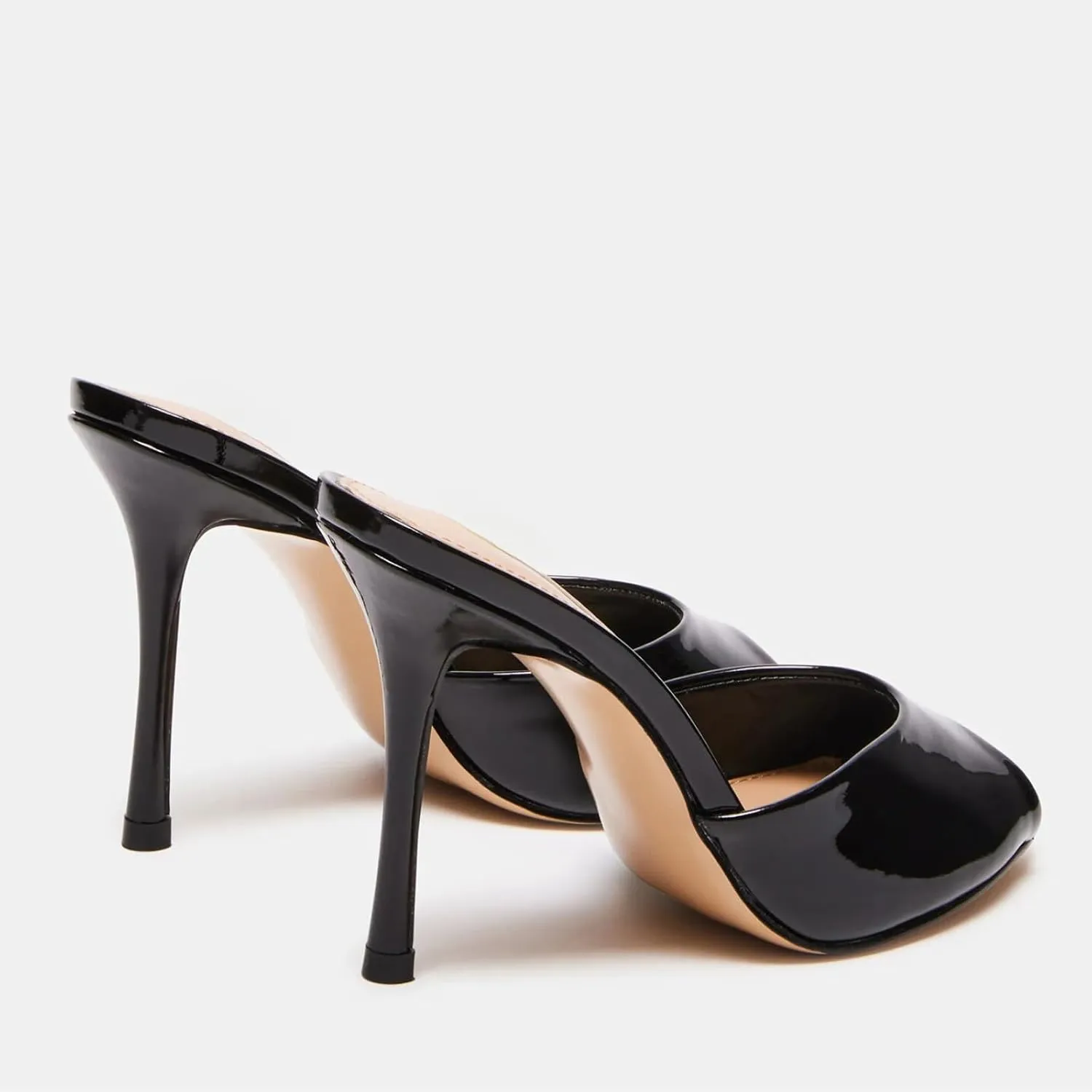 Yishaweiqi Women's Mesh Heeled Sandals Peep Toe Mules Slip on Stiletto High Heels Dress Sexy Slide Sandals