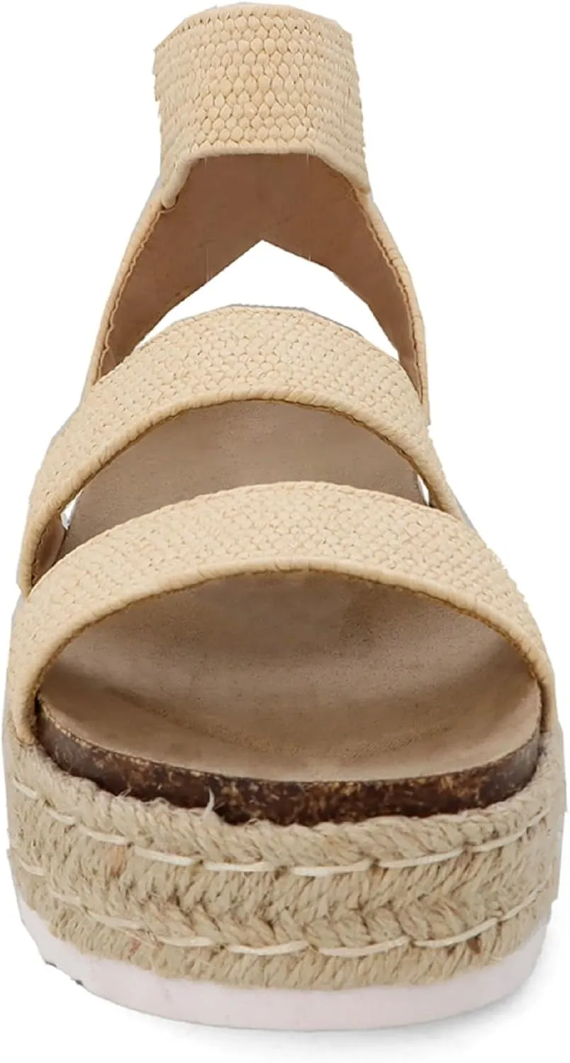 YOKI CHIARA-10 Women’s Sandal Platform Espadrille Wedge, Strappy Sandals for Women, Platform Sandals Women, Summer Sandals
