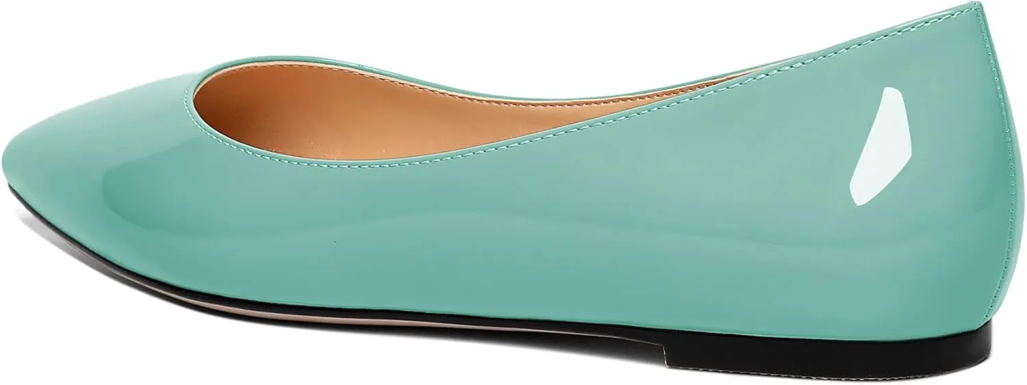 Zamikoo Flats Shoes Women, Pointed Toe Slip On Loafer Flats Shoes Pumps for Office Casual Dressy Comfortable