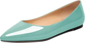 Zamikoo Flats Shoes Women, Pointed Toe Slip On Loafer Flats Shoes Pumps for Office Casual Dressy Comfortable