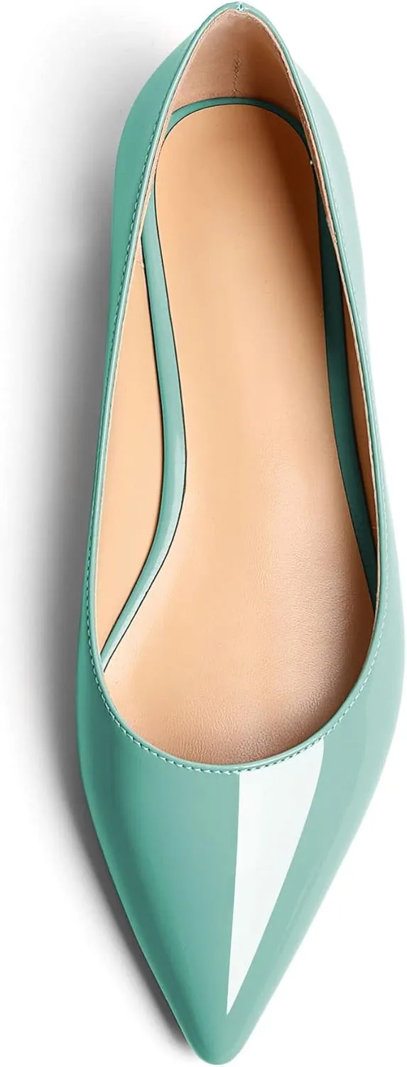 Zamikoo Flats Shoes Women, Pointed Toe Slip On Loafer Flats Shoes Pumps for Office Casual Dressy Comfortable